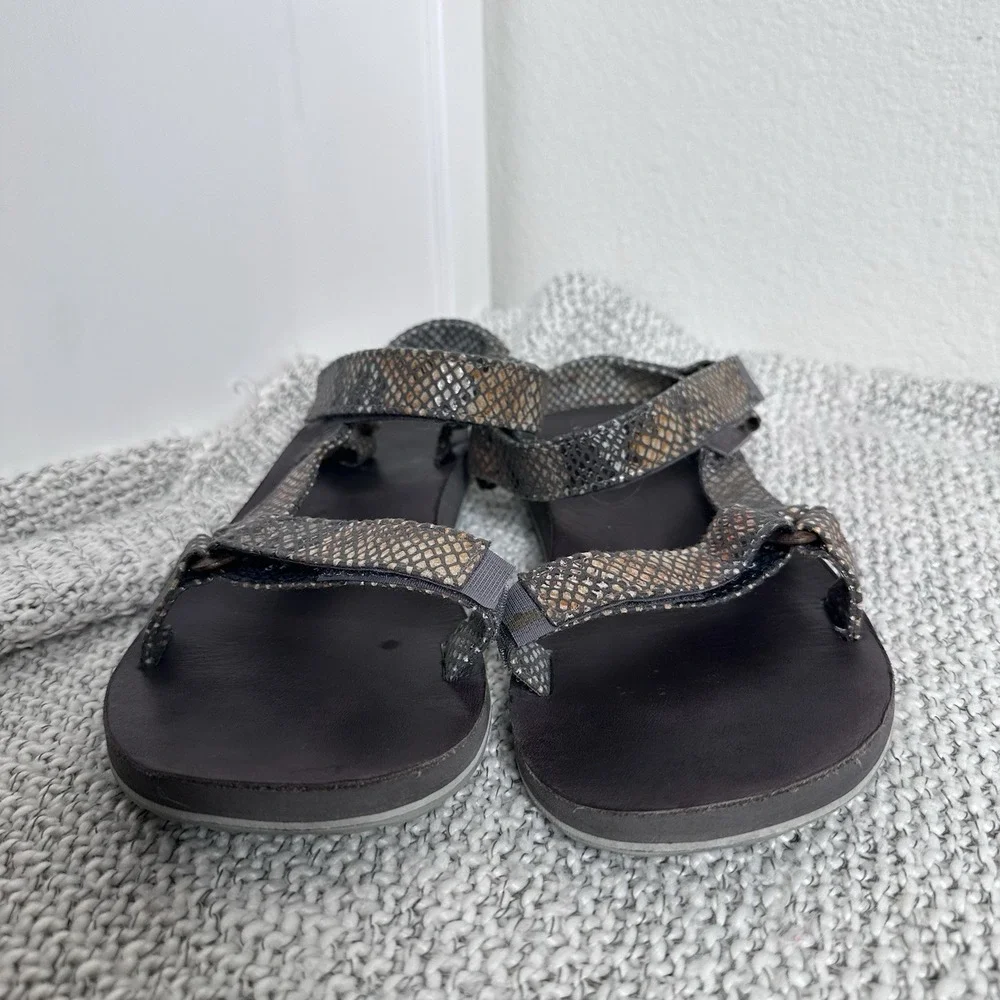 TEVA Sandals Womens 9 / 40Eiffel Tower Snake Gray Tan Sport Hiking Comfort Sport